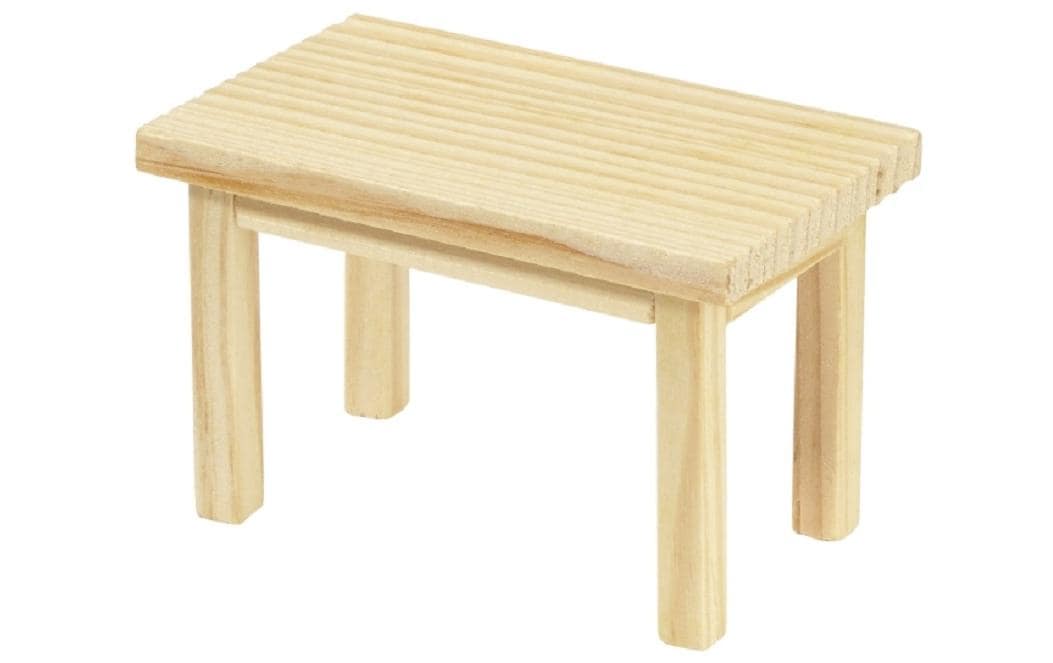 Hobbyfun Mini-Möbel Tisch Holz 8 x 5 x 5 cm
