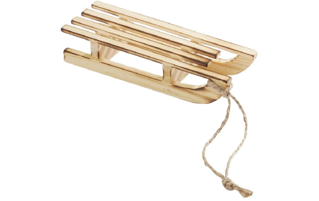 Hobbyfun Mini-Utensilien Schlitten hellbr 10 x 5.6 x 2.3 cm