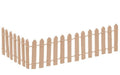 Hobbyfun Mini-Garten Zaun natur 25 x 5 cm