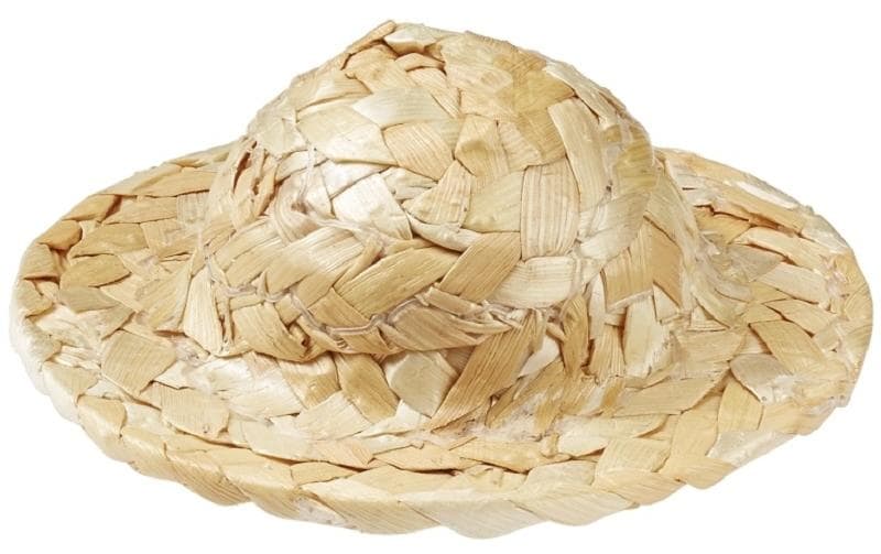 Hobbyfun Mini-Kleidung Strohhut 5 cm, 2 Stück