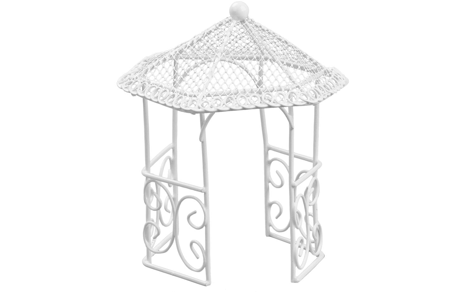 Hobbyfun Mini-Garten Pavillon weiss 14 cm