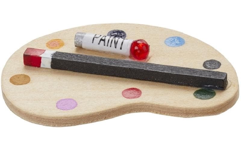 Hobbyfun Mini-Utensilien Mal Palette 5 cm, Beutel à 2 Stück
