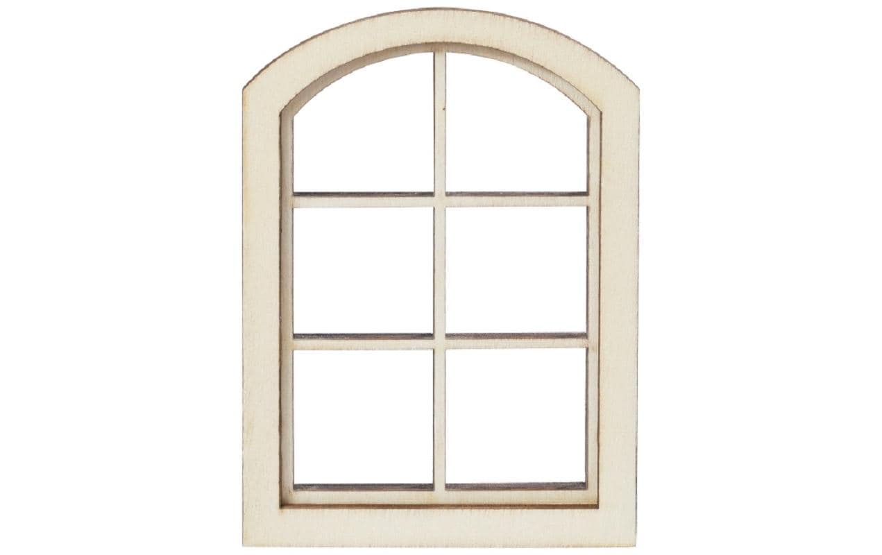 Hobbyfun Mini-Haus Fenster Holz 7.5 x 10 cm