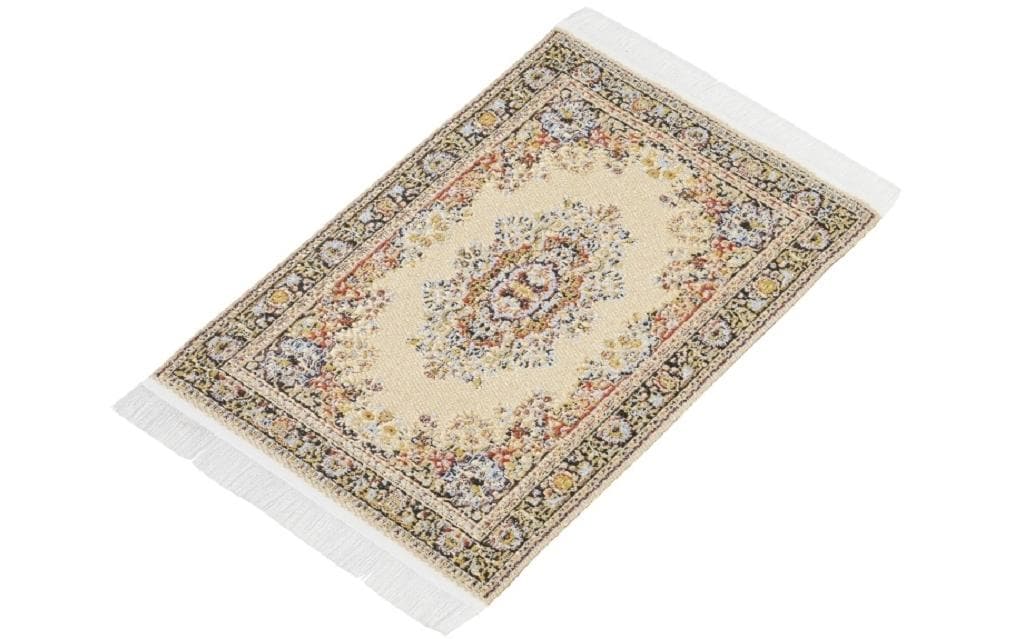 Hobbyfun Mini-Möbel Teppich beige 15 x 10 cm