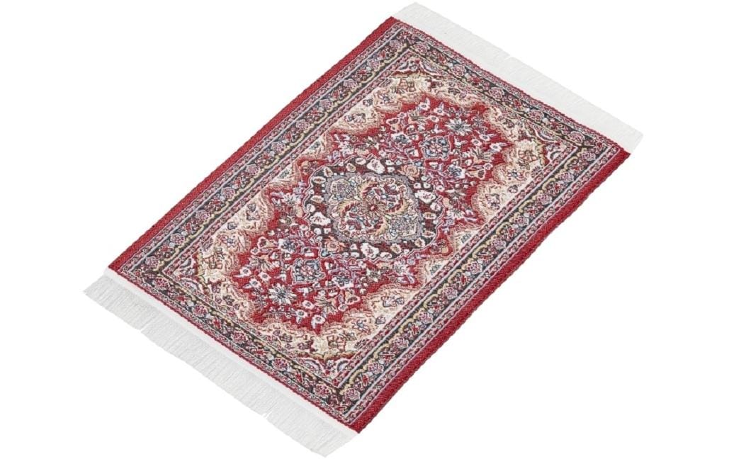 Hobbyfun Mini-Möbel Teppich rot 15 x 10 cm