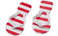 Hobbyfun Mini-Kleidung Flip-Flops rot gestr 3 cm, 2 Paar