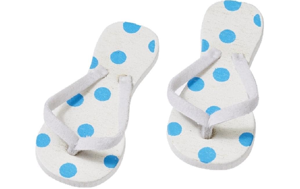 Hobbyfun Mini-Kleidung Flip-Flops blau gep. 3 cm, 2 Paar