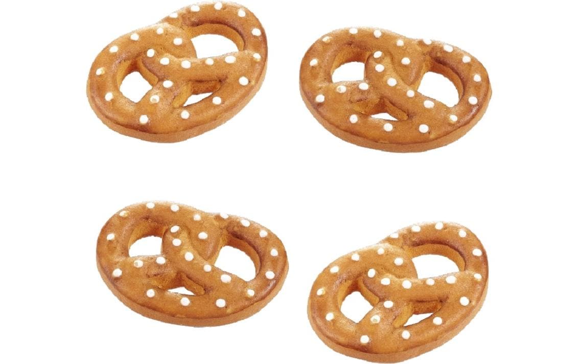 Hobbyfun Mini-Utensilien Brezel 2.5 cm, Blatt à 4 Stück