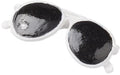 Hobbyfun Mini-Utensilien Sonnenbrille weiss 3 cm, 2 Stück