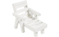Hobbyfun Mini-Möbel Liege Holz weiss 8 x 5 x 5.5 cm