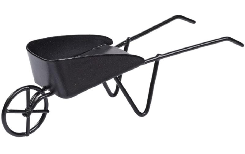 Hobbyfun Mini-Garten Schubkarre schwarz 12.5 cm