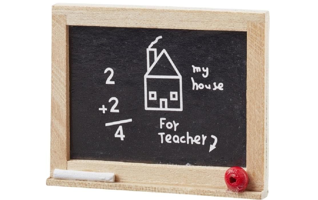 Hobbyfun Mini-UtensilienSchul-Tafel 44 x 37 mm, 2 Stück