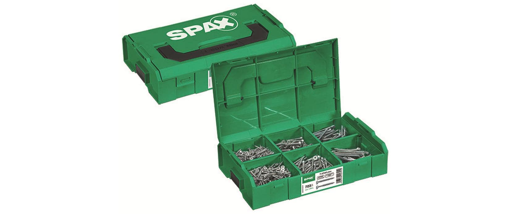 SPAX Sortiment klein in L-Boxx 700 Spanplattenschrauben mit 6 Abmessungen