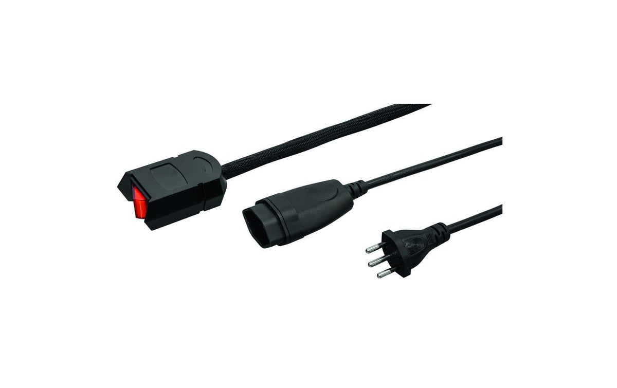 Steffen Stromsparkabel MOUSE schwarz Td 3x1mm (1.5m+3.5m), T12-T13 ext. Schalter