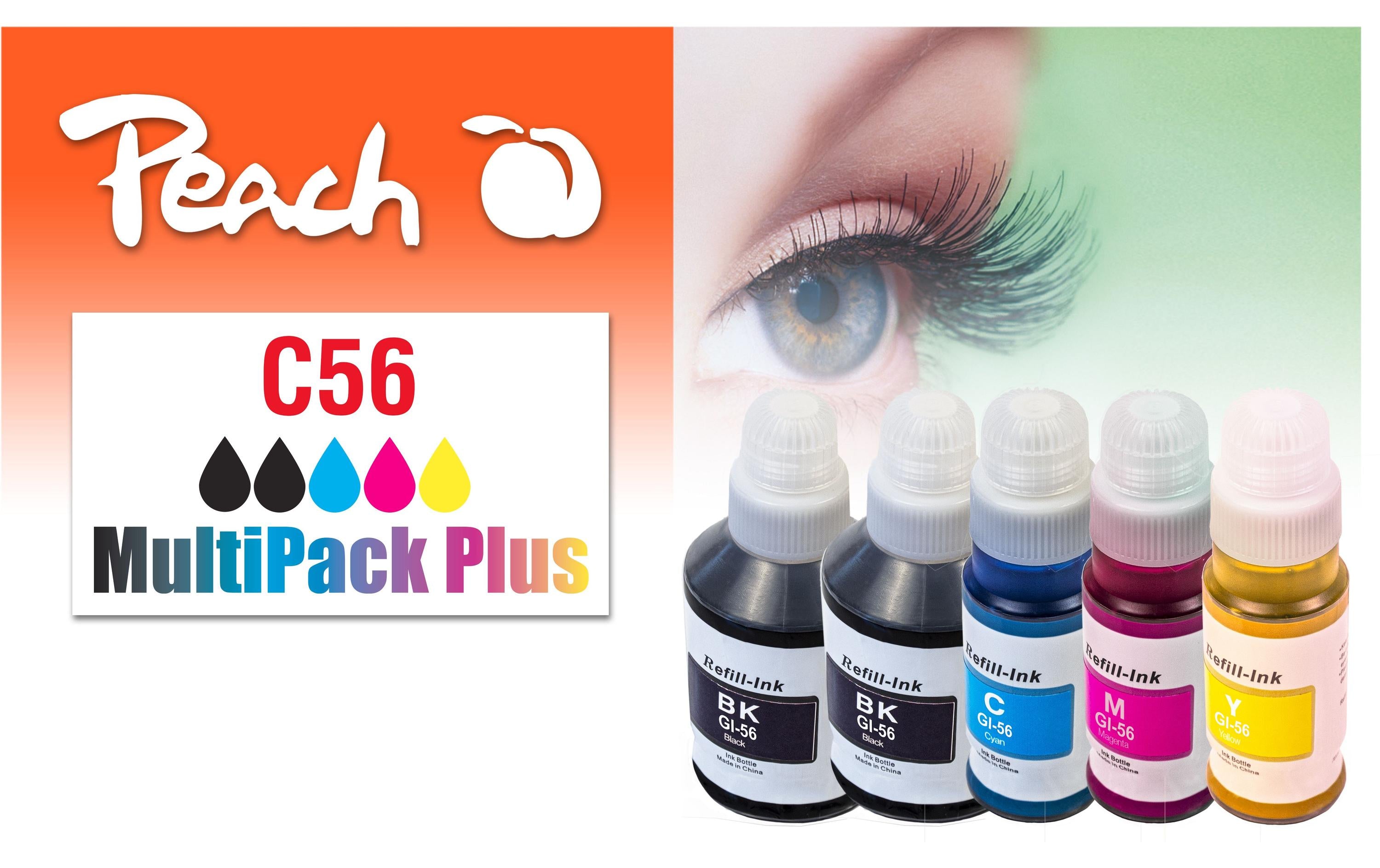 Peach Canon CISS GI-56, Multi-Pack+ 2x170, 3x70 ml,2x6000, 3x14000 S.