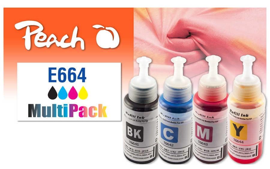 Peach Epson CISS T664, Multi-Pack+ 5x70 ml,2x4000, 3x6500 Seiten