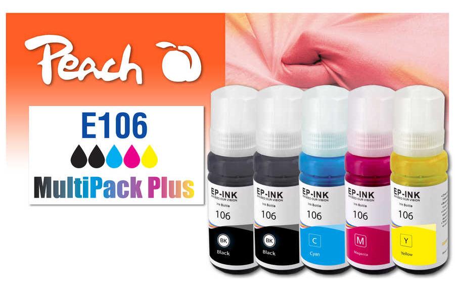 Peach Epson CISS 106, MP+, T00R1-4 5x70 ml,5x5000 Seiten