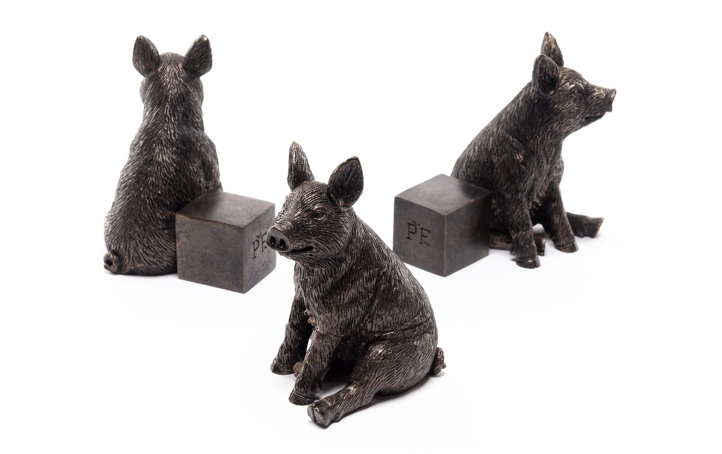 Potty Feet Schwein antike bronze