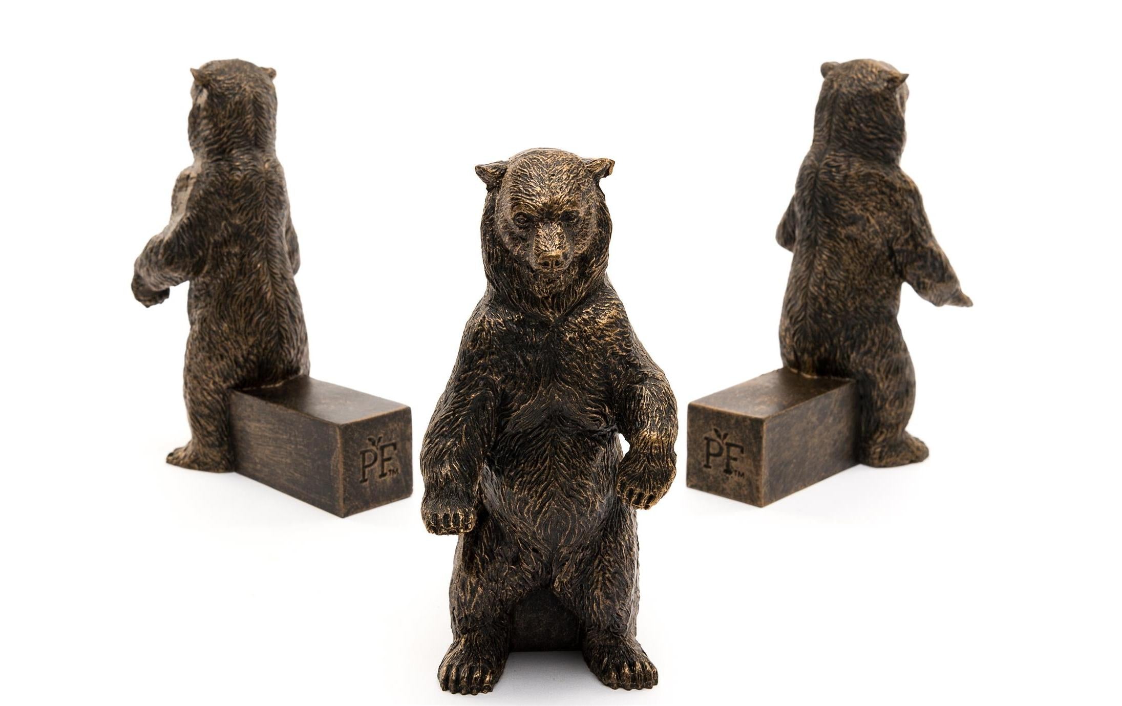 Potty Feet Grizzlybär antike bronze
