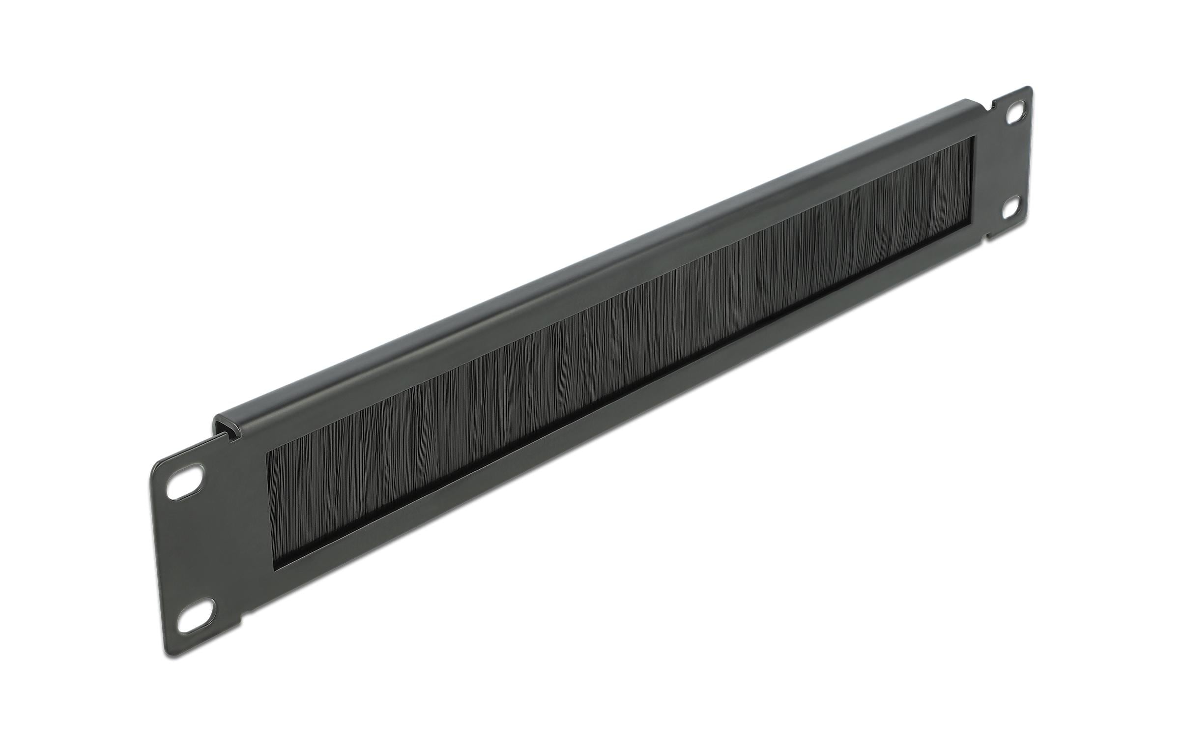 Delock Kabelmanagement 19" Bürstenleiste 1 HE, schwarz