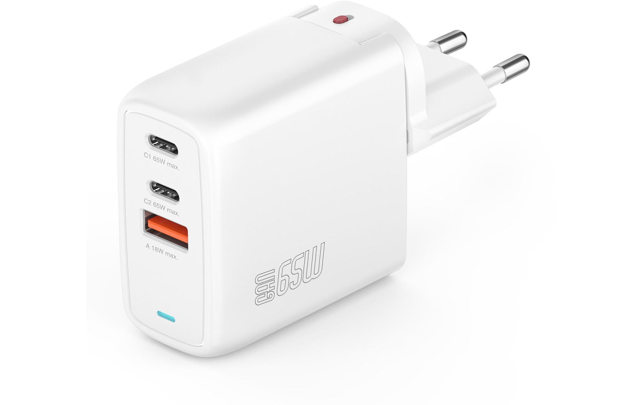4smarts Charger Flex 65W White 2x USB-C + 1x USB-A