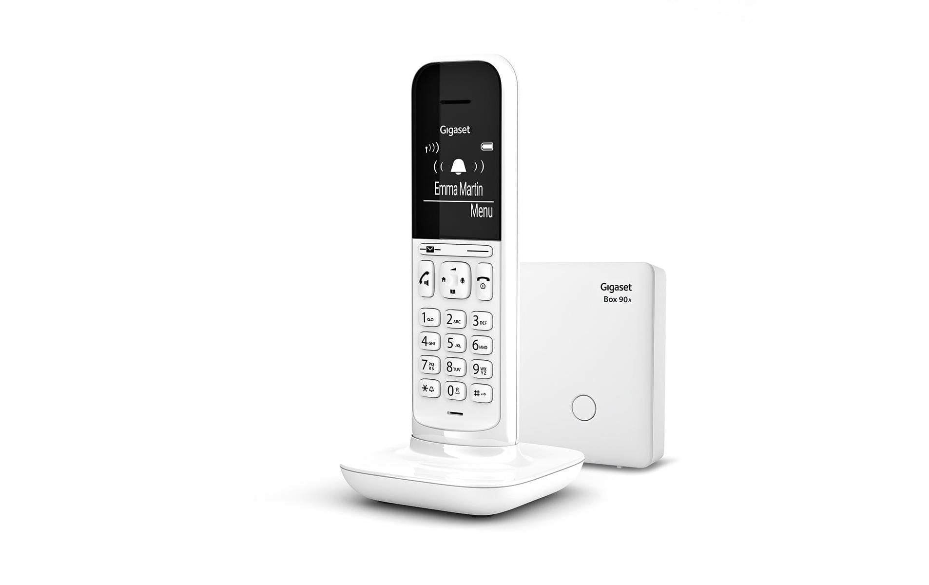 Gigaset CL390A Tundra White analoges Telefon mit Anrufbeantworter