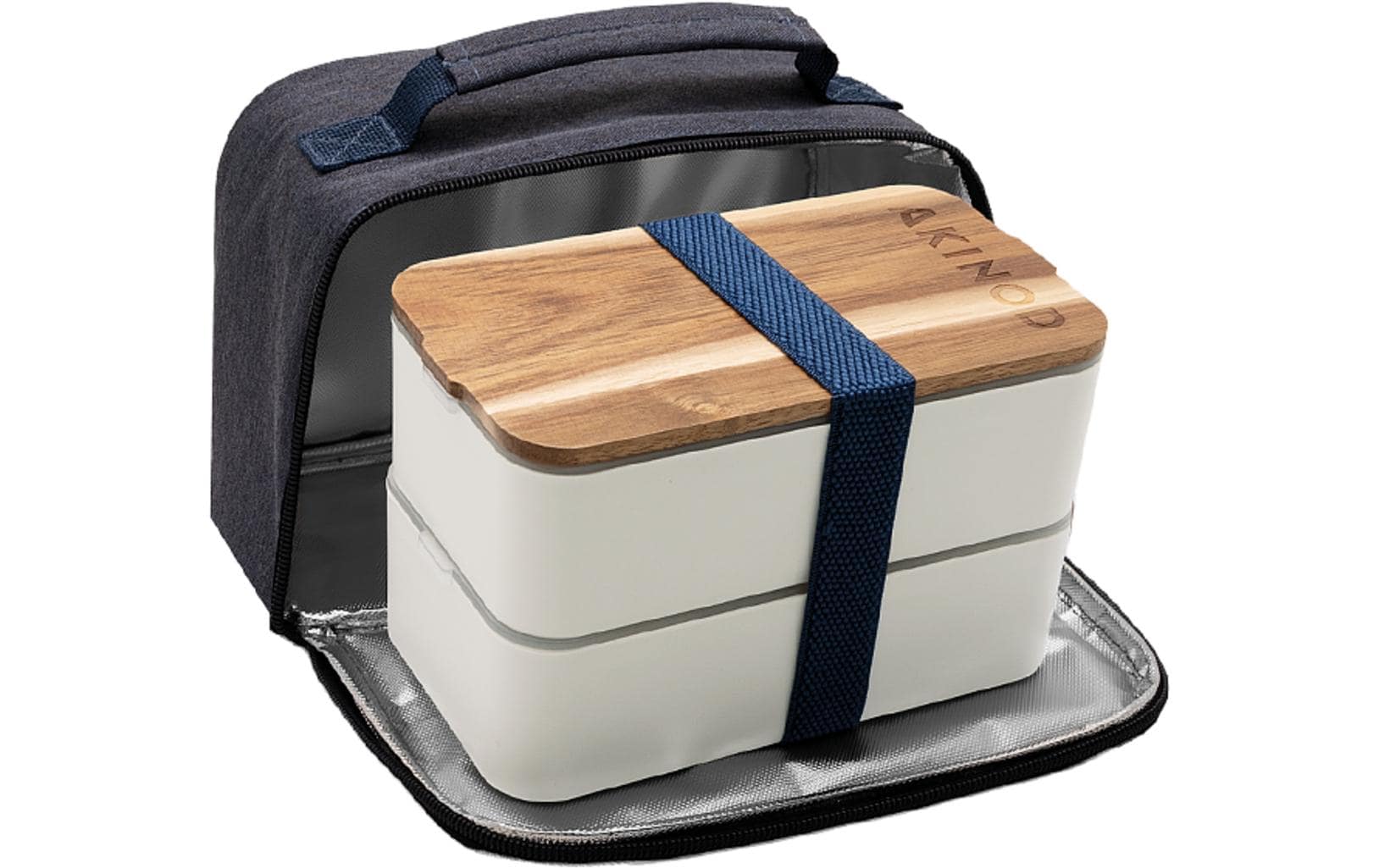 Bento und Lunchbag 11H58 Weiss