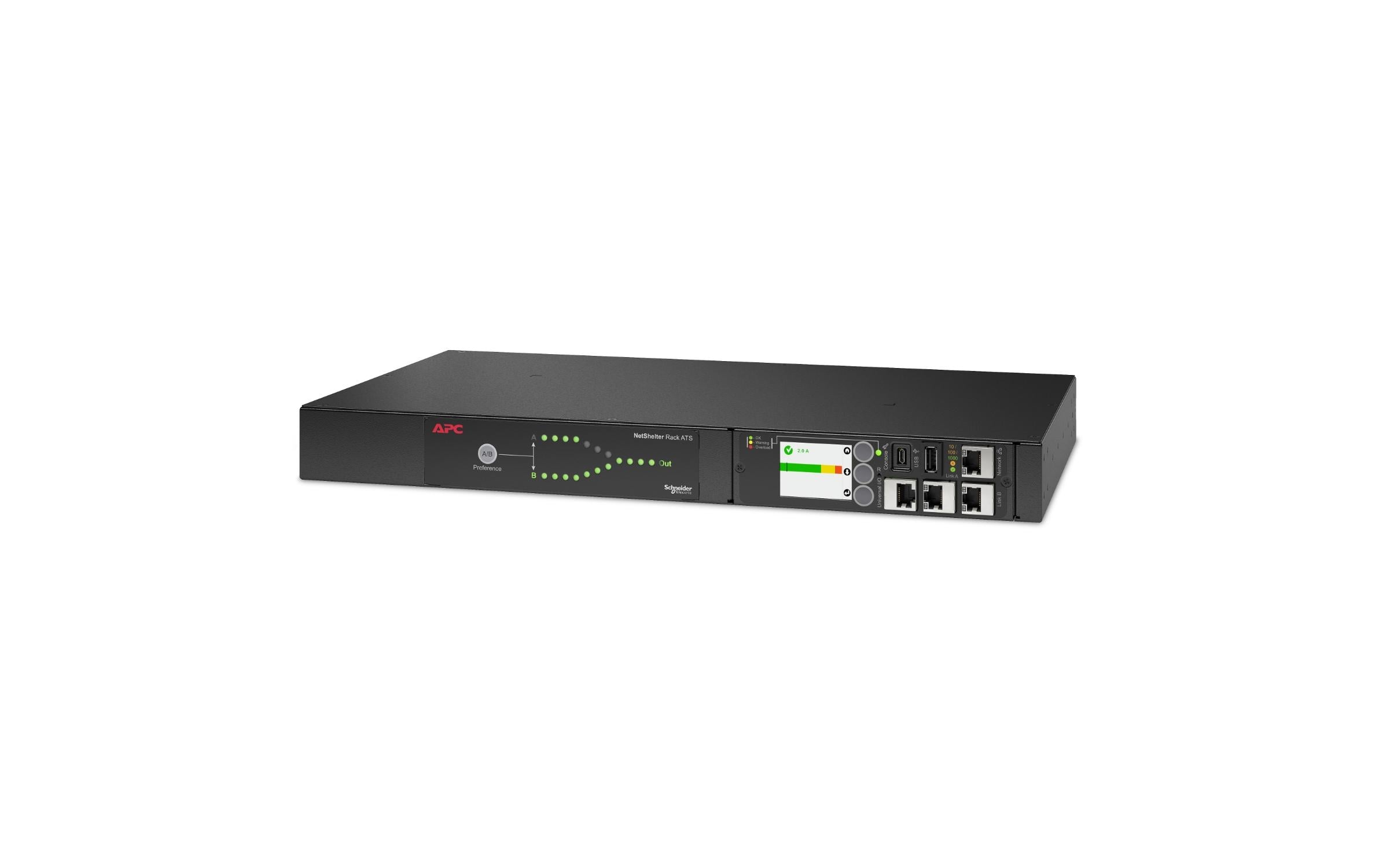 APC Rack Automatic Transfer Switch AP4421A IN: 10A 2xC14, OUT: 12xC13
