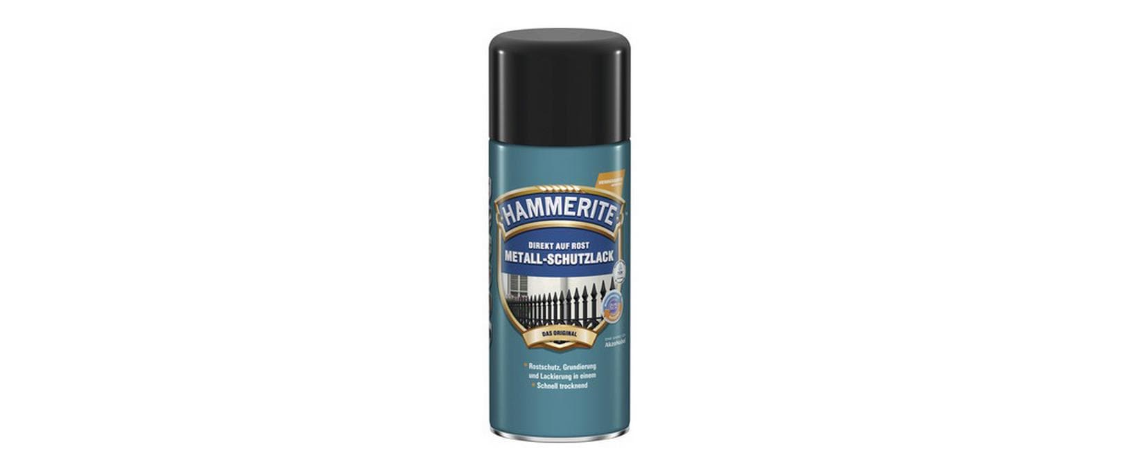 Hammerite Metall-Schutzlack matt schwarz Direkt auf Rost