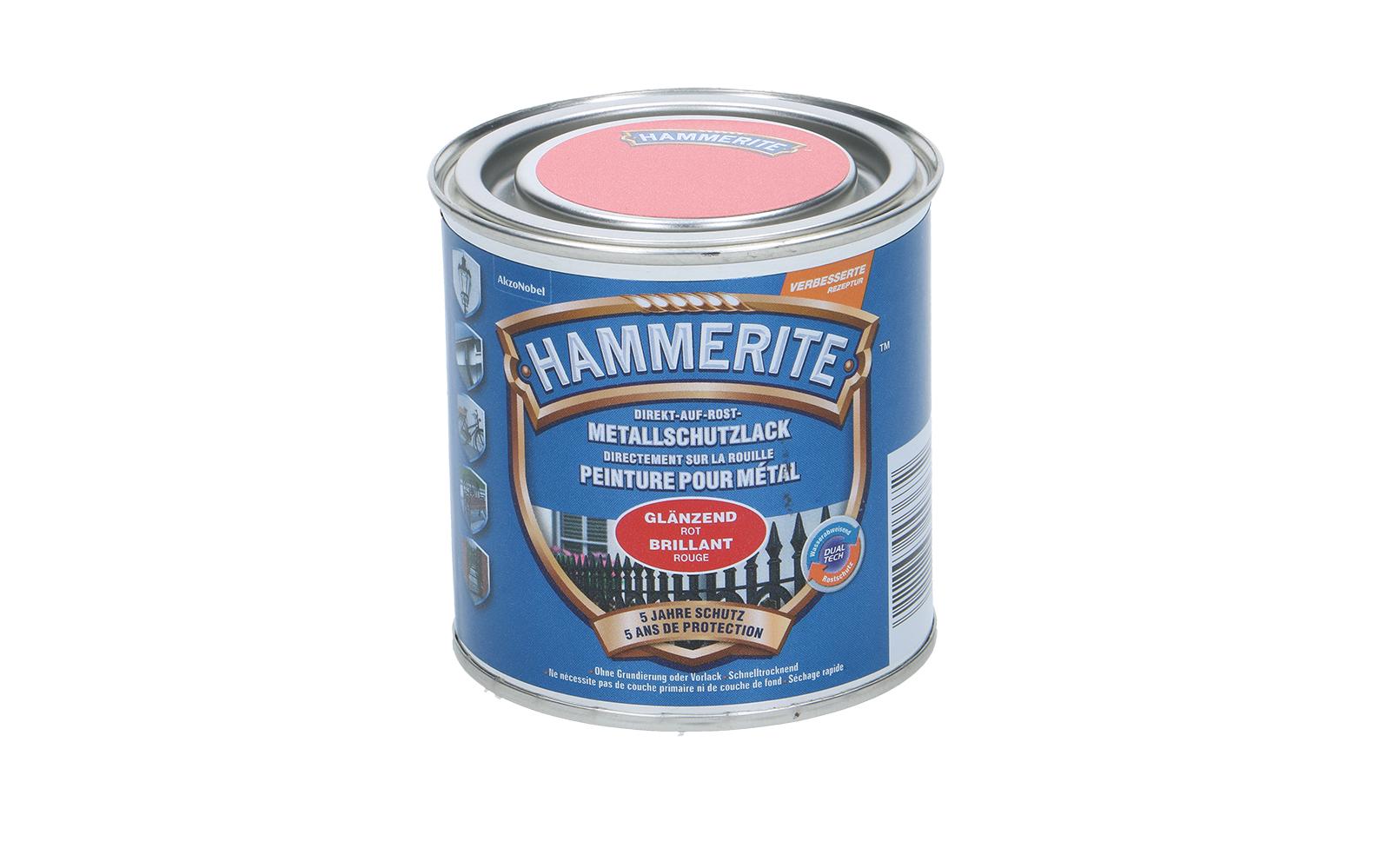 Hammerite Metall-Schutzlack HG rot Hochglanz