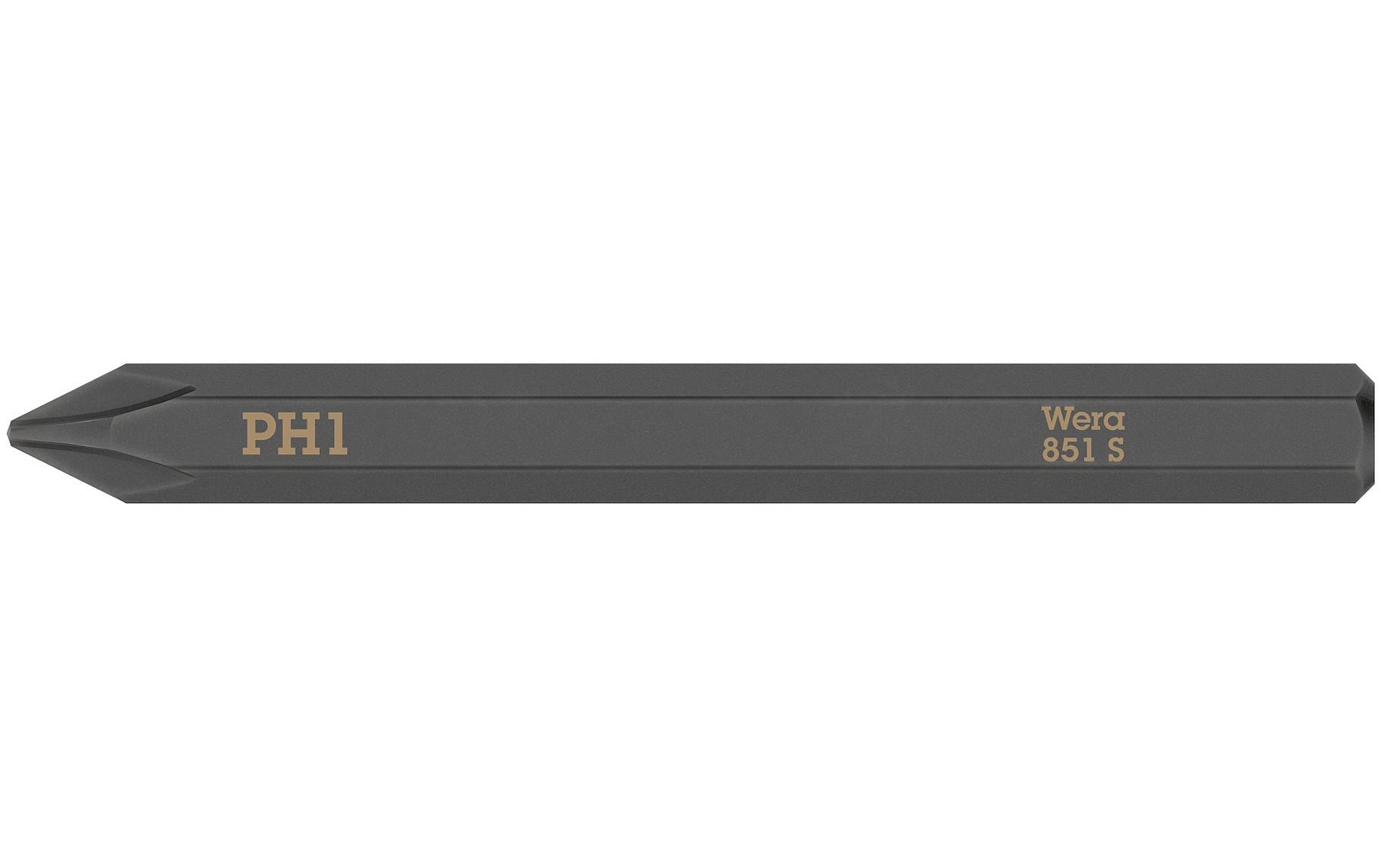 Wera 851 S Kreuzschlitz Phillips Bits für Phillips-Recess-Bit für Schlagschrauber