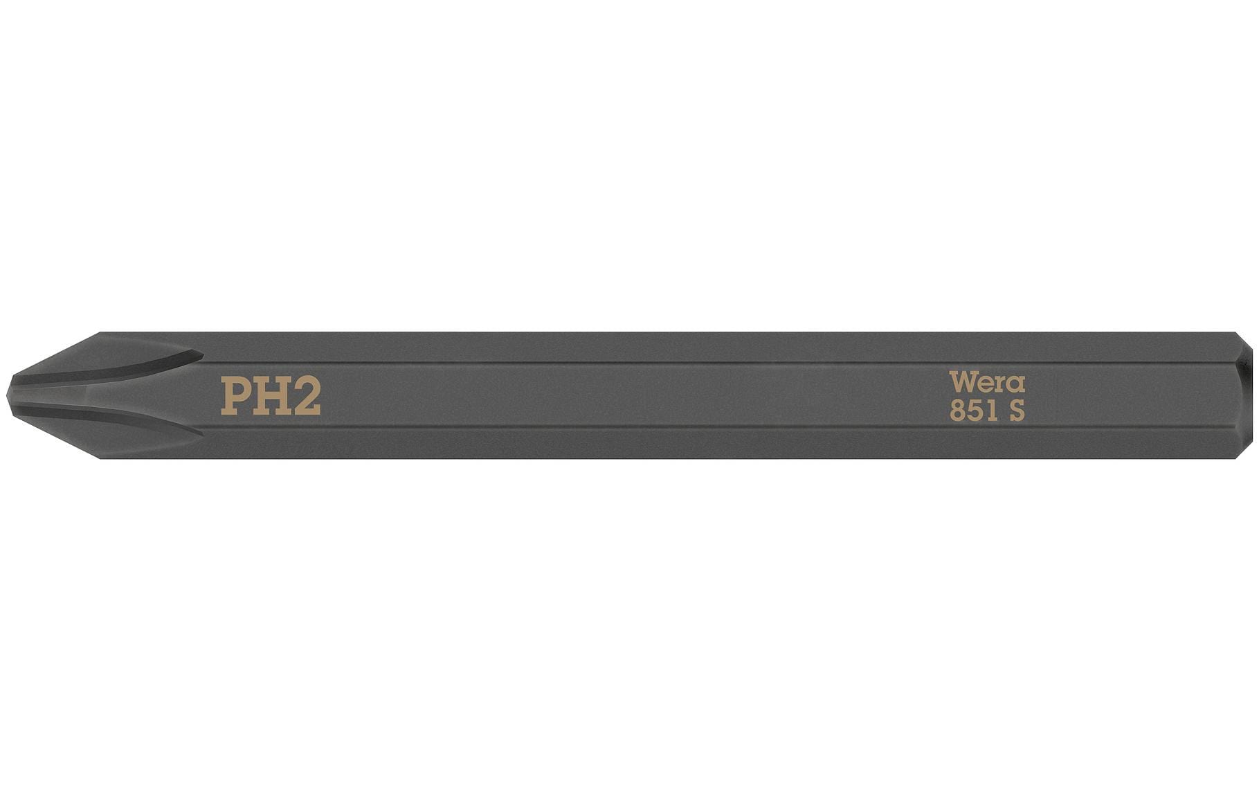 Wera 851 S Kreuzschlitz Phillips Bits für Phillips-Recess-Bit für Schlagschrauber