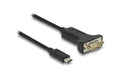 Delock Adapter USB-C>1x Seriell RS-232 D-Sub 9 Pin Stecker mit Muttern, 2m