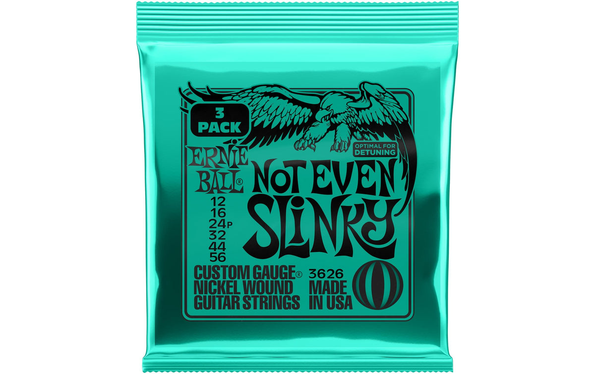 Ernie Ball 3626 Slinky Nickel, 3er Pack E-Gitarren Saitensatz, Not Even 12-56