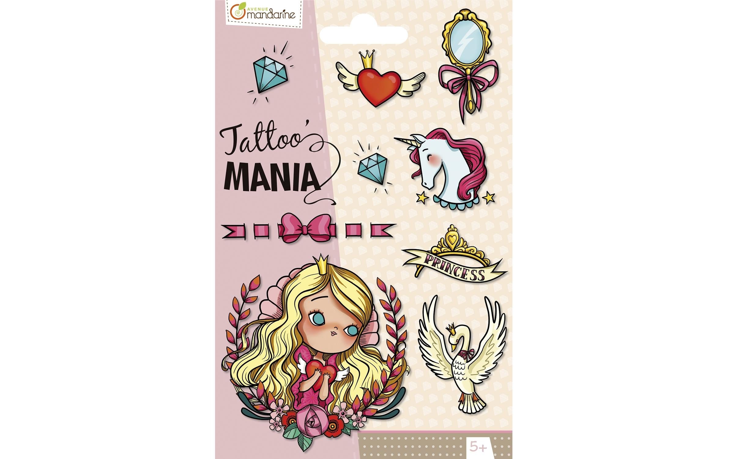 Avenue Mandarine Tattoo Mania Prinzessin 1 Bogen mit 10 Tattoos
