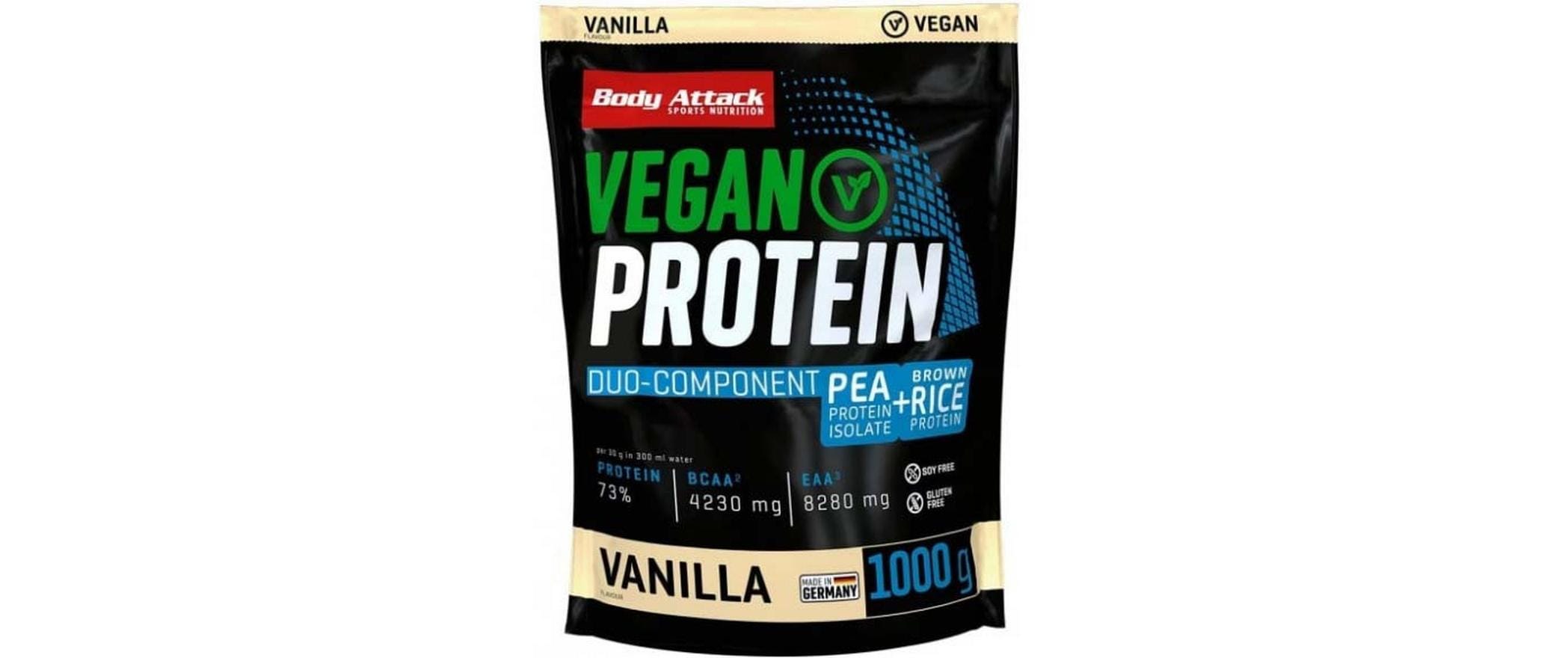 Body Attack Vegan Protein (1000g Beutel) Geschmack: Vanilla
