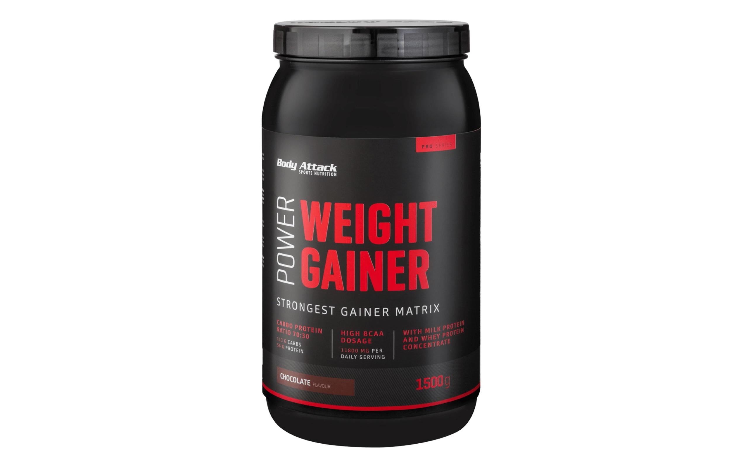 Body Attack Power Weight Gainer Geschmack: Erdbeer 1500g Dose