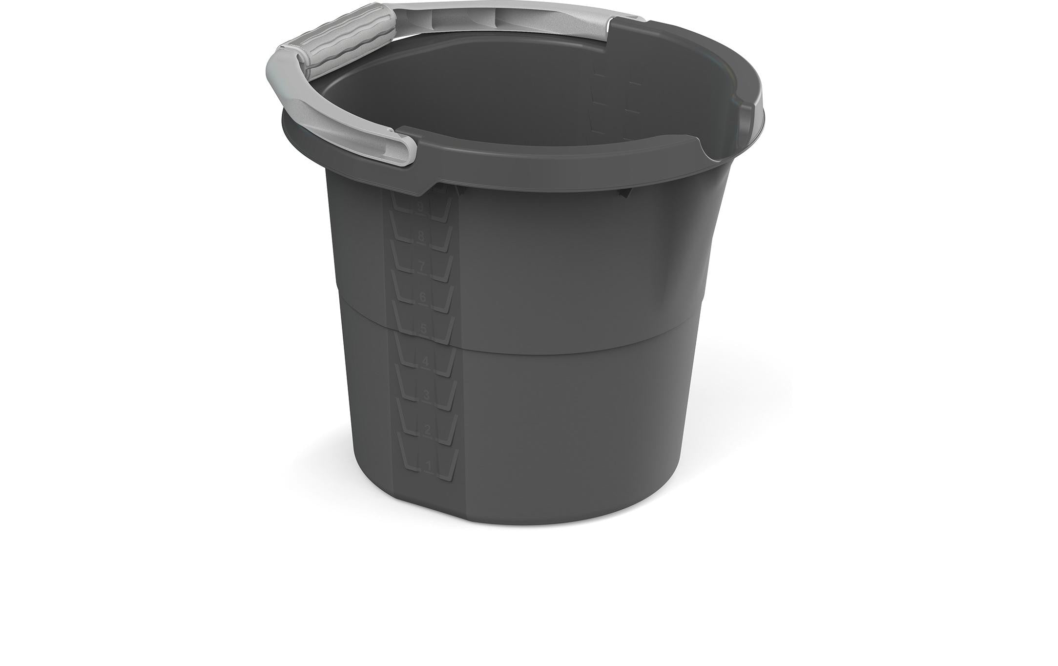Rotho Eimer Daily 10 Liter anthrazit 32x29x27.5cm, mit Skala, PP/Kunststof