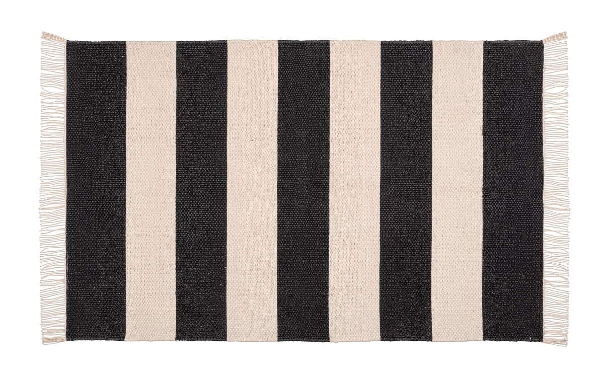 Wenko Badteppich Kasi Schwarz/Weiss Rec. Baumwolle, L:50, B:80cm