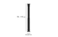 Wenko Duschvorhangstange Teleskop Metall D:2cm, L:70-115cm, schwarz