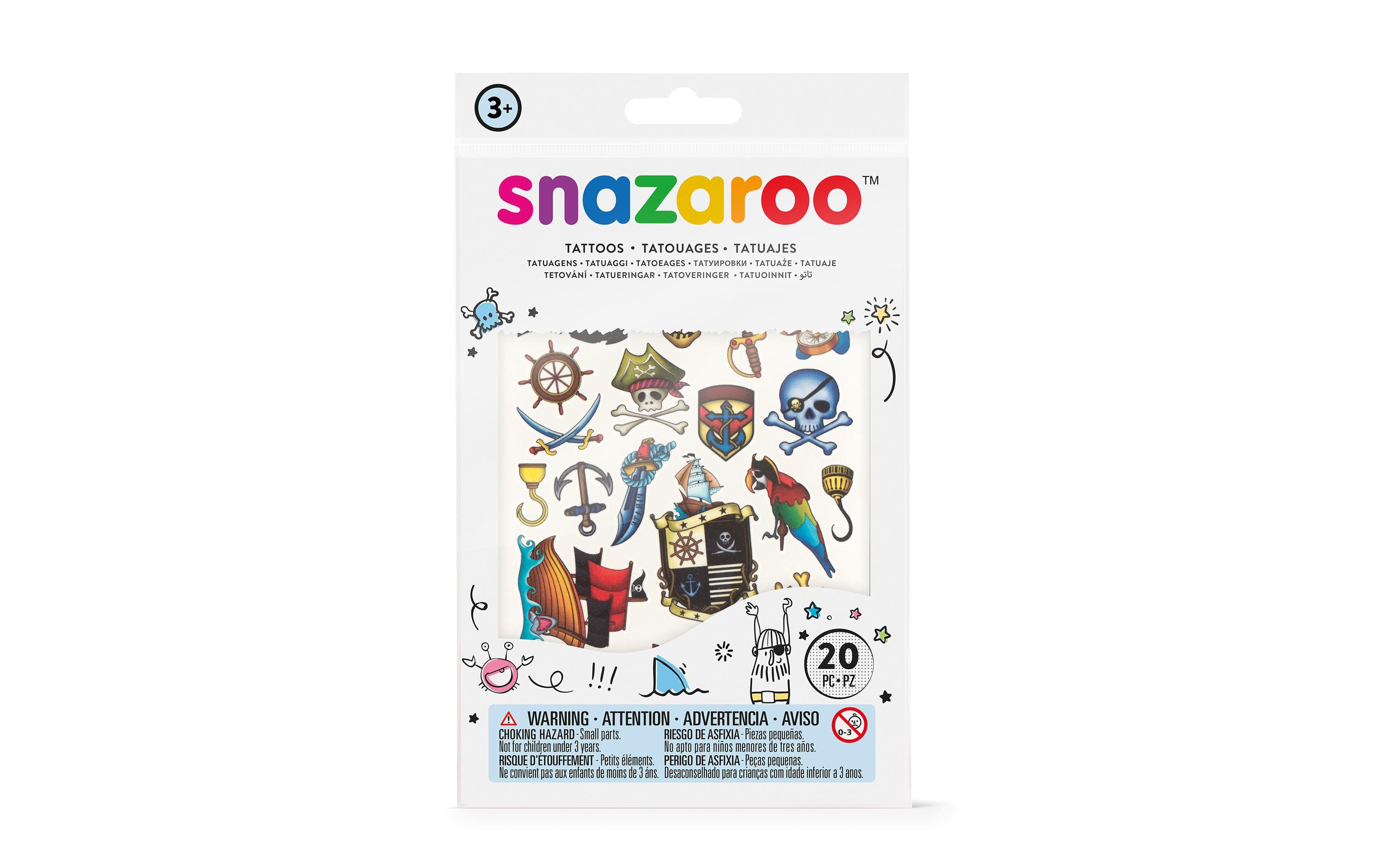 Snazaroo Tattoos Piraten 20 Stk