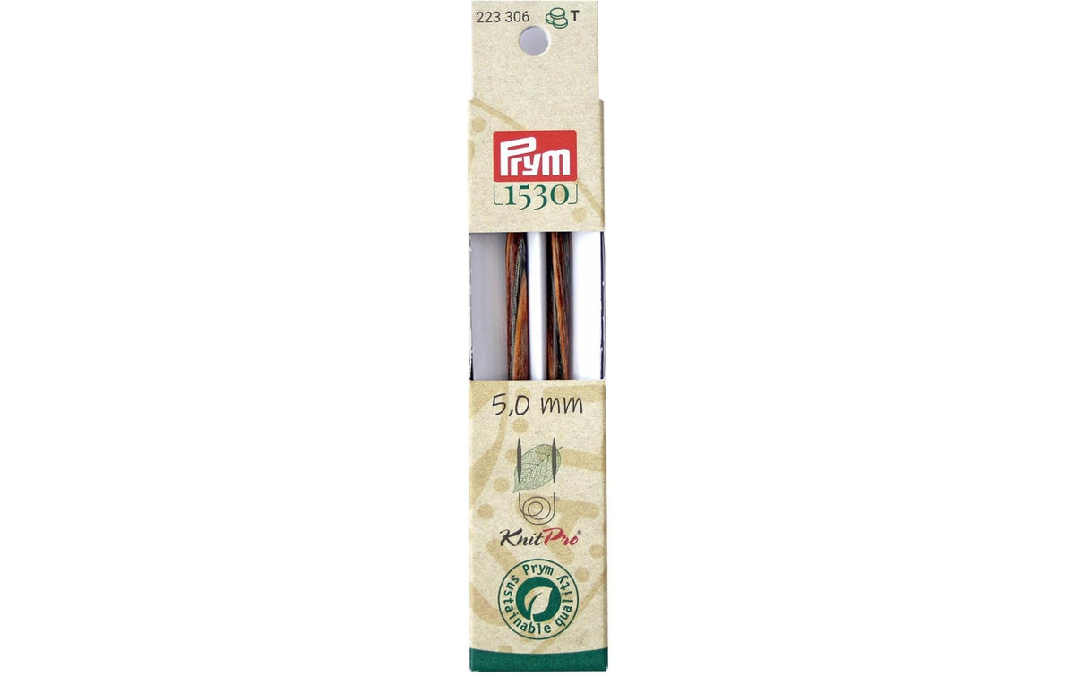 Prym Stricknadelspitzen Natural, lang 5.00 mm, 11.6 cm, Birkenholz