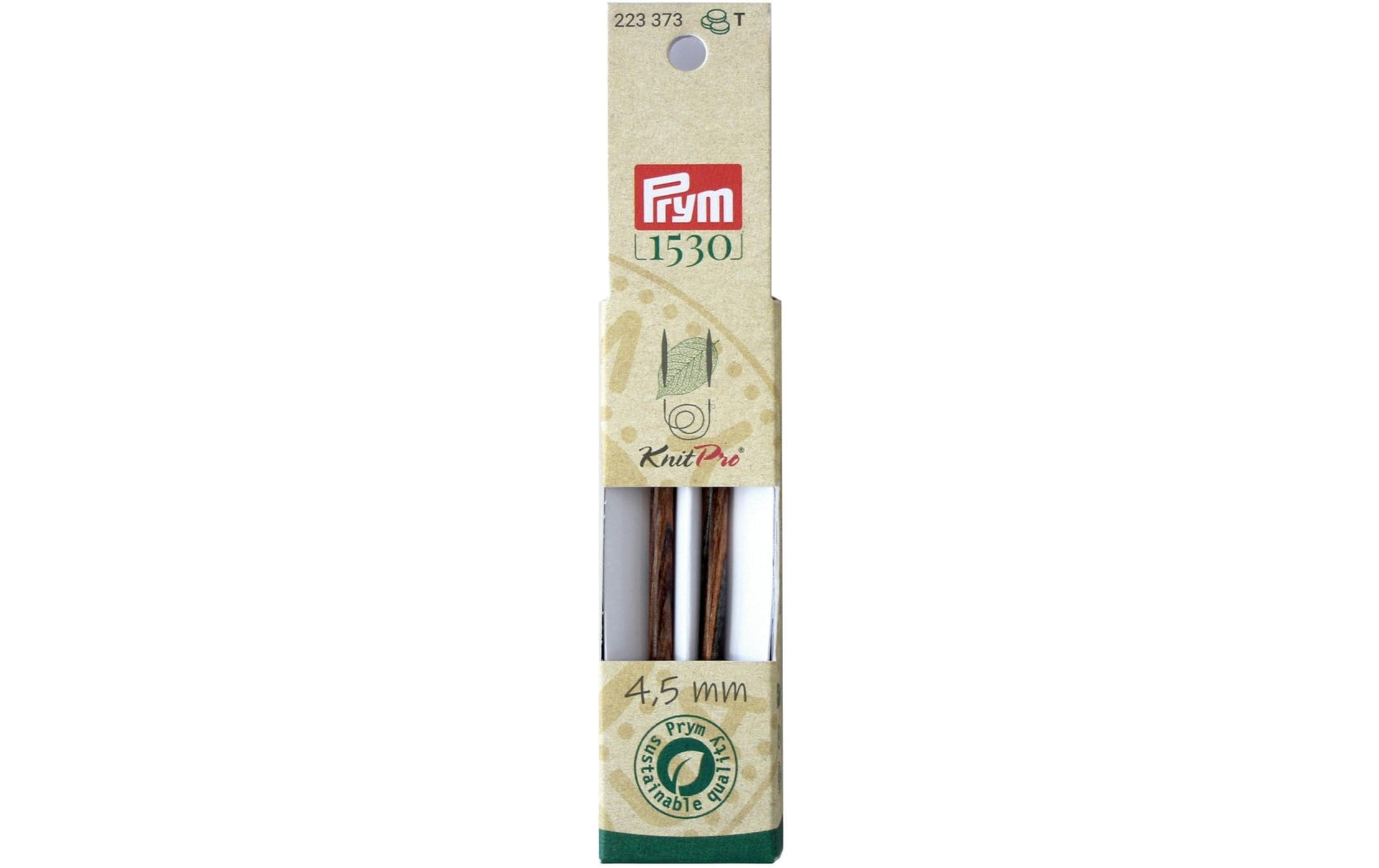 Prym Stricknadelspitzen Natural, kurz 4.50 mm, 8.7 cm, Birkenholz