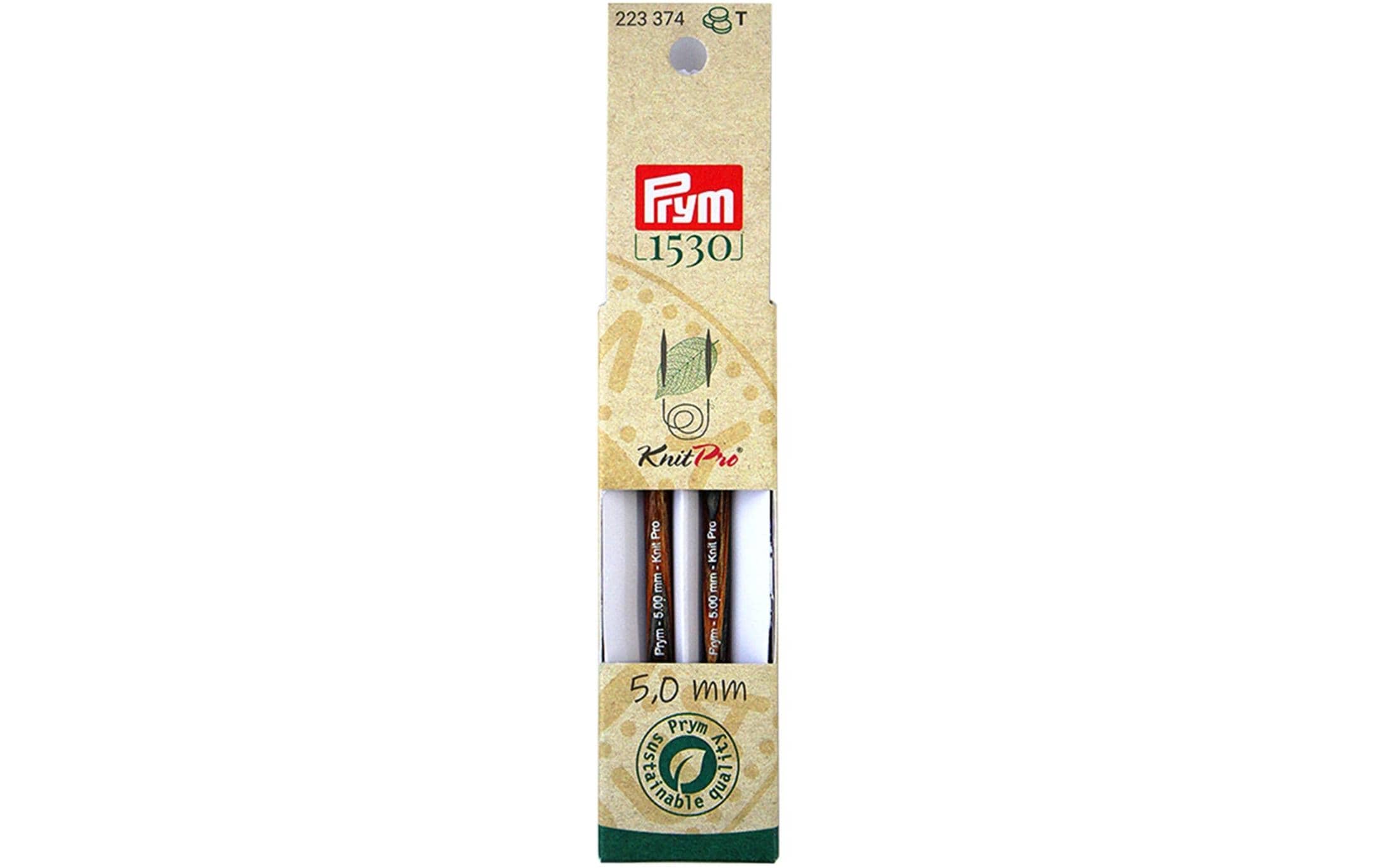 Prym Stricknadelspitzen Natural, kurz 5.00 mm, 8.7 cm, Birkenholz