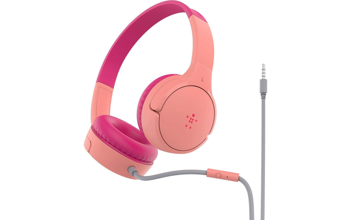 BELKIN On-Ear-Kopfhörer SoundForm Mini Pin Headphones for Kids, Pink