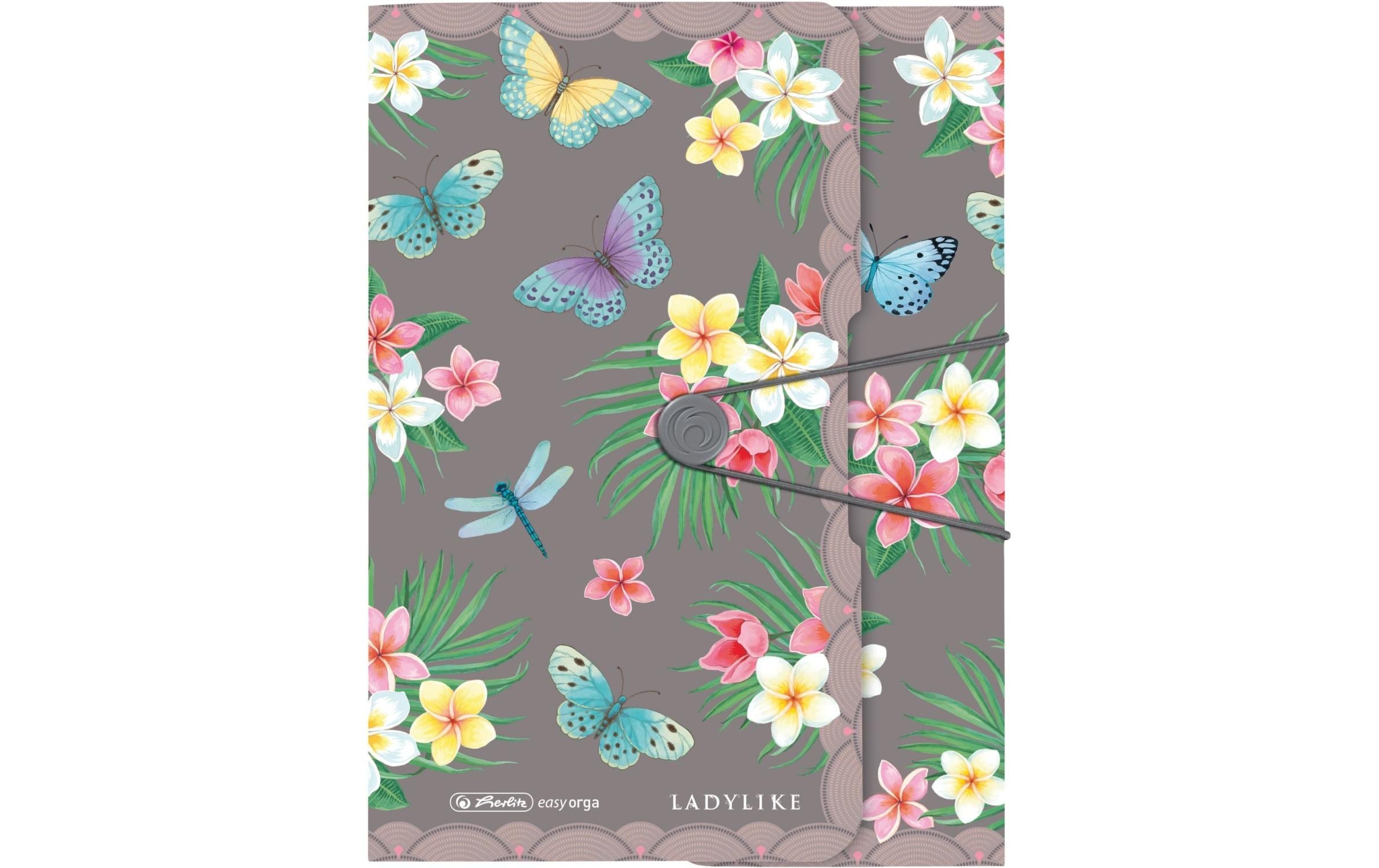 Herlitz Gummizugmappe PP A4 Ladylike Butterflies