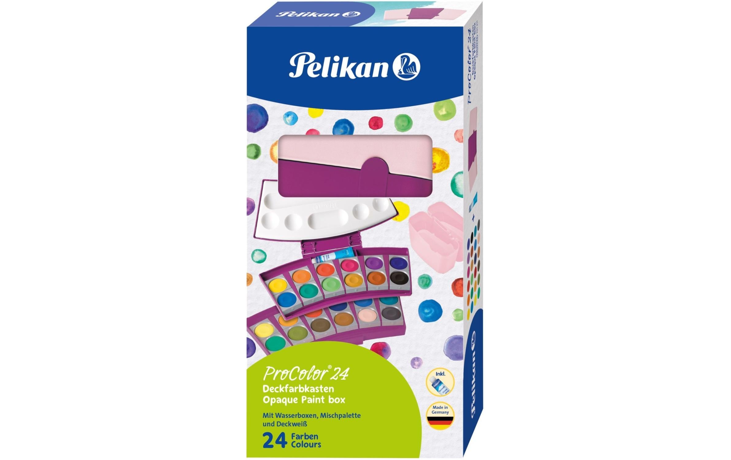 Pelikan Deckfarbkasten Beere + Rosa 24 Farben
