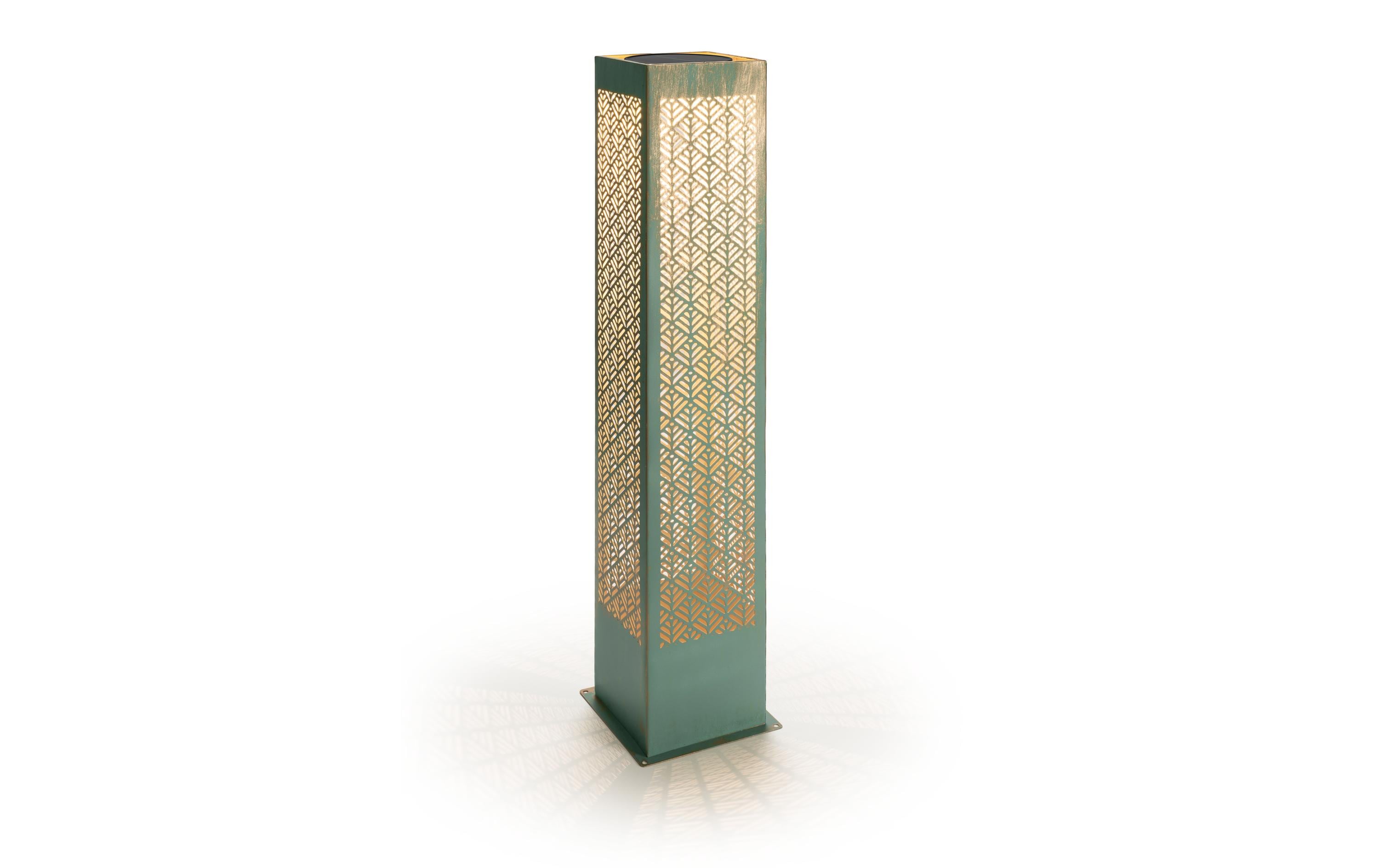 STT Solar Antic Pillar Sofia, aquamarine 1LED ww, 15x78cm, Gartenstick