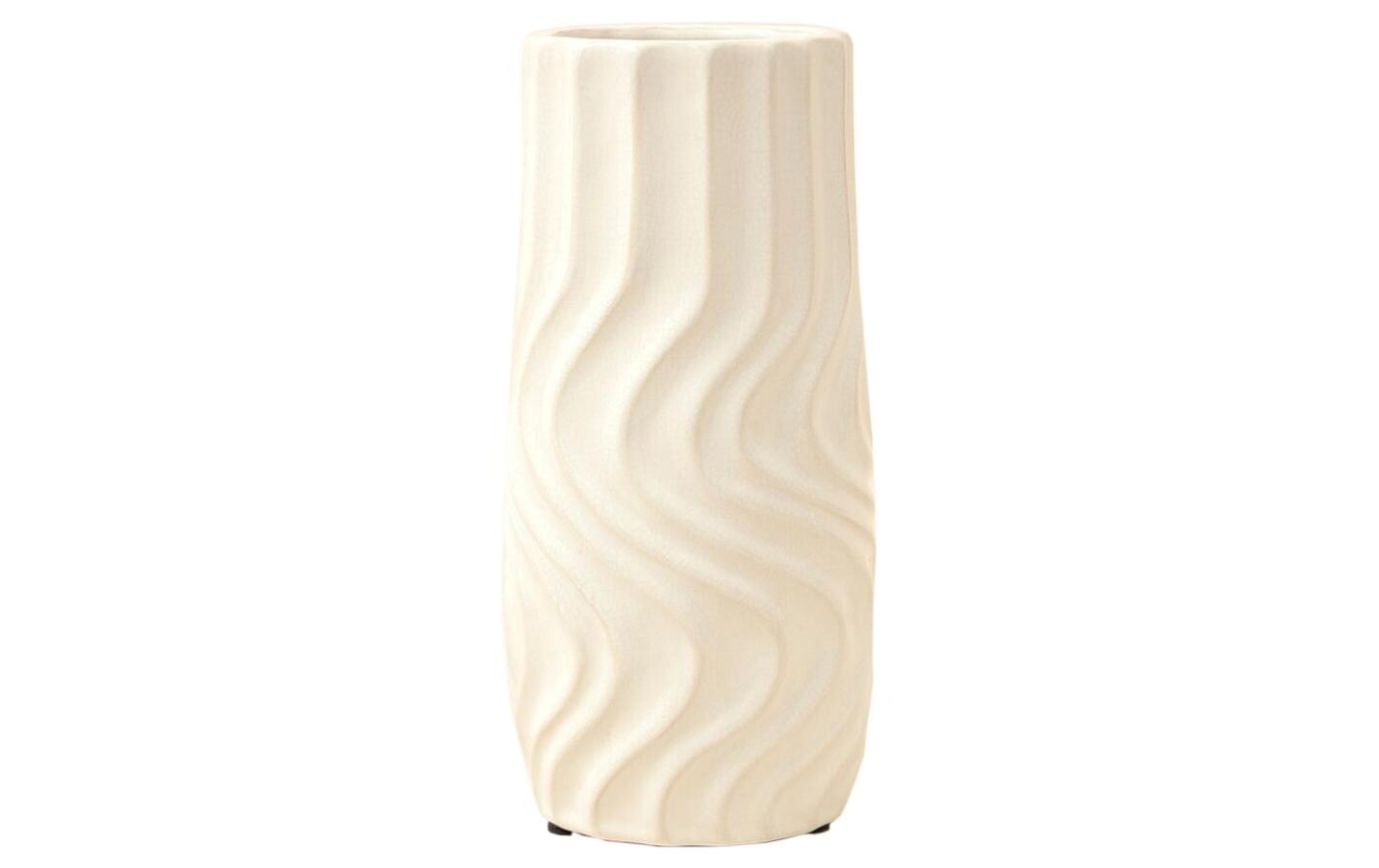 Esmée Vase Twist, Weiss 29.5x14.5 cm (HxD), Steingut