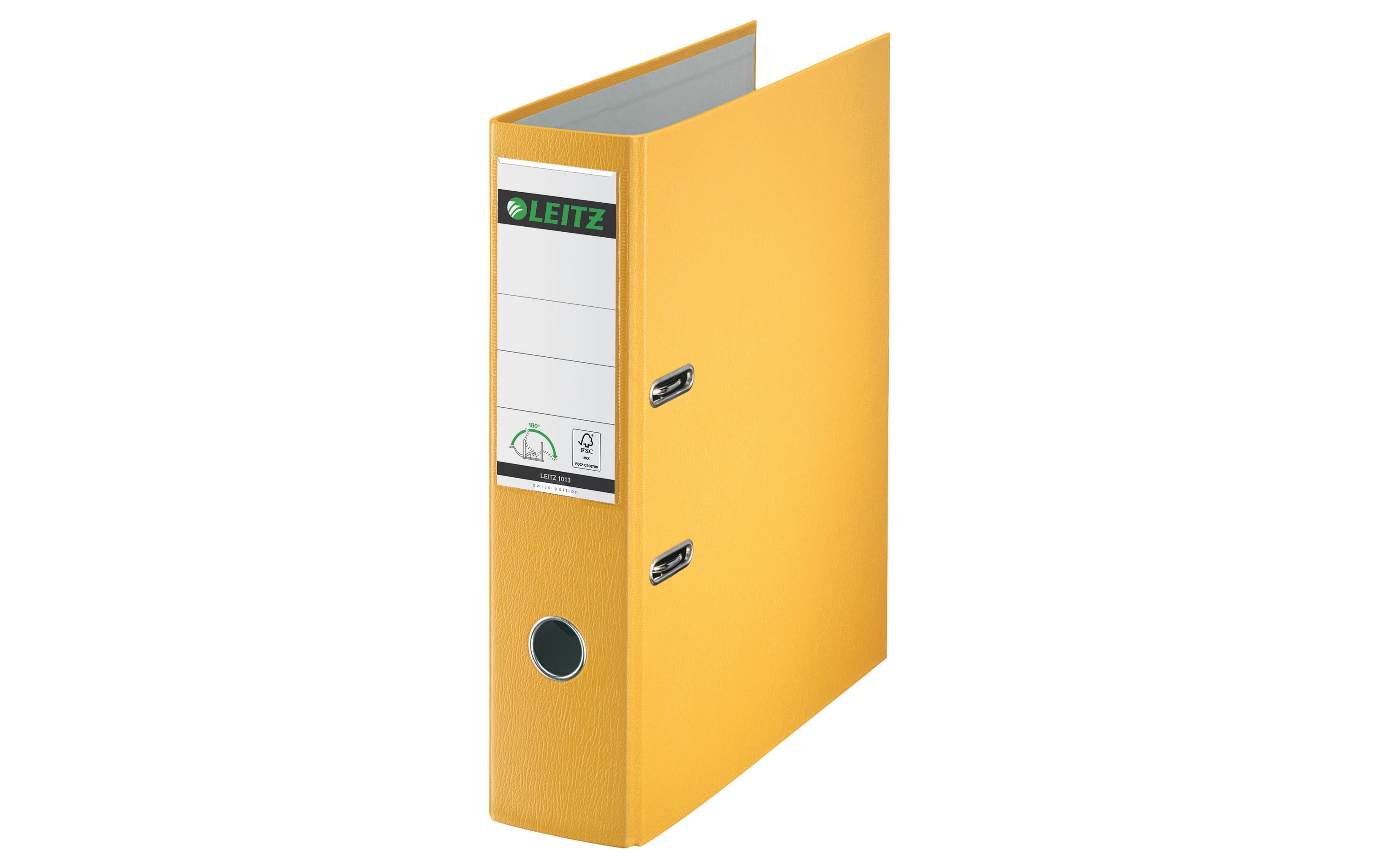 Leitz Qualitäts-Ordner Swiss Edition gelb, breit, 180° Mechanik, PP